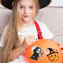 8/16/24 Halloween DIY Sticker Set - Classic Bat, Ghost, Pumpkin And Vampire Character Designs, Interactive Puzzle Toy To Promote Brain Development, Children's Party Gift, Gift Packaging, Classroom Activity, Halloween And Christmas Gift - Mixed Color - View 7