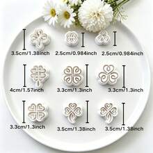9Pcs Celtic Knot Clover Clay Cutters, Boho Vintage Shamrock Molds For Polymer Clay DIY Jewelry Making - 9pcs - View 3