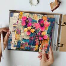 24 Lembar Kertas Scrapbook Motif Bunga Gambar Tangan Vintage, Ukuran 6*6 Inci, Kertas Dekoratif Pola Bunga Liar Gaya Manuskrip Usang, Cocok untuk Kolase, Origami, dan Bahan Scrapbooking, Kertas DIY, Bullet Journal, Kartu Ucapan, Pembungkus Kado, dan Dekorasi Rumah - Square - View 2