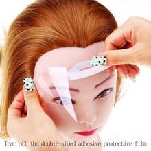 50pcs Professional Disposable Transparent Protection Forehead Haircut Guide Plates, Haircut Anti-Breakage Plates, Suitable For Cutting, Perming, And Coloring - Clear - View 8