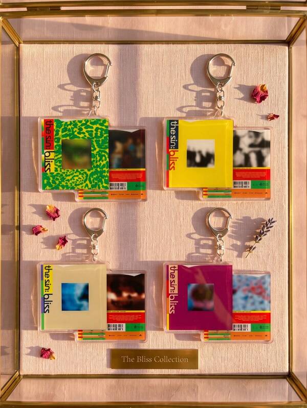 1Pc/4Pcs K-Pop EN-HYPEN The Sin: Bliss Theme Acrylic Keychains, Featuring Album Cover Aesthetic And Color Design, Fashionable Bag Charm, Suitable For Back To School, Gift For Music Fans, Exquisite Collection, All Seasons