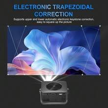 Portable Mini Home Projector, Native 1080P Supported WiFi Wireless Screen Mirroring Projector, Auto Electronic Keystone Correction, 42‑100" Projection Size, Built‑In HiFi Speaker, Power Bank Compatible For Indoor Outdoor Use - Black - View 8