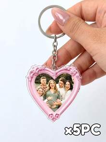Personalized Acrylic Photo Keychain, Customizable Photo. Vintage Style Decorative Photo Frame, Perfect Gift For Wedding, Anniversary, Valentine's Day And Birthday. Suitable For Lovers, Newlyweds, Friends And Family. - Multicolor - View 17