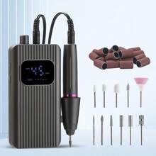Rechargeable Nail Drill With LCD Display, Portable Electric Nail File Set With Drill Bits And Sanding Bands, Suitable For Gel/Acrylic Nails, Manicure And Pedicure - Multicolor - View 14