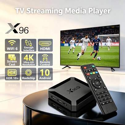 AOC Smart TV Box Android 10.0 With H313 Quad Core CPU, 4K Ultra HD Decoder, Portable Streaming Device For TV Upgrade, Movies, Music And Family Entertainment