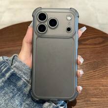 Cute Matte Clear Phone Case Compatible With IPhone 18 Pro Max 17 16 15 14 13 12 Plus Shockproof Protect Cover - Translucent Black - View 1