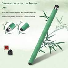 Creative Bamboo Capacitive Pen For Mobile Phones, Tablets, And General Drawing And Handwriting Use. Touch Pen For General Writing. - Green - View 1