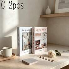 Minimalist Fresh Artificial Inspirational Healing Fake Books, Soft Decor For Club, Villa, Clothing Store, B&B, Living Room, Bedroom, Desktop Ornament, 2/3pcs - Decor Book - View 6