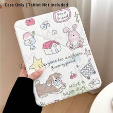 Dog, House, Rabbit, Shopping Cart Pattern Painted Effect Tablet Protective Case With Stand, Compatible With Honor 8/9/10/X8/X8A/X9/X8Pro/X9Pro, MatePad SE 11 Inch/MatePad 11 Inch/11.5 Inch/MatePad Pro, Apple 10th/11th Gen 2025 (A16), Galaxy Tab A7/A9 And Other Popular Models - Style 7 - View 5