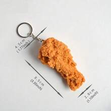 Realistic Fried Chicken Nugget Keychain, Simulated Food Bag Charm, Cute Pendant, Y2K Gothic Style Accessory, Graduation Gift For Women And Men, Teacher Gift, Halloween - Key Chain - View 11