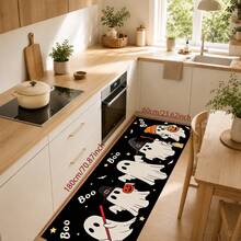1/2pcs Halloween Ghost Pattern, Vintage Diatomaceous Earth Mat, Super Absorbent, Non-Slip, Perfect For Bathroom, Kitchen And Dining Room, Quick Dry, Machine Washable, Perfect Gift For Home Decor And Bathroom Mat - Multicolor - View 12