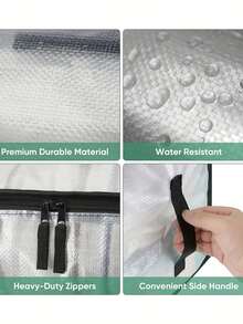 Extra Large Thickened Transparent Storage Bag With Reinforced Handles - Durable Clothing And Holiday Decoration Organizer Bag, Sturdy Carrying Bag - Multicolor - View 6
