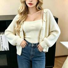 Women Two-Piece Outfits - Apricot - View 5