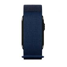 Nylon Loop Hook And Loop Band Compatible With CIRQA Smart Band Screenless Wristband - Navy Blue - View 4