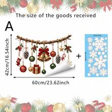 1pc Santa Claus, Snowman, And Reindeer Patterned Window Stickers, Double-Sided Visible PVC Electrostatic Adsorption Glass Stickers, Suitable For Restaurants, Shops, Living Rooms, Kitchens, And Home Decoration. - Multicolor - View 10