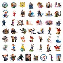 asmodee 50pcs Zootopia Glossy Cartoon Stickers Creative Graffiti Decals For Notebooks And Water Bottles - Multicolor - View 5