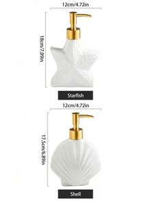 1pc Premium Minimalist Luxury Bathroom Ceramic Lotion/Shower Gel/Shampoo Dispenser Bottle - Multi-color - Style Random - View 5