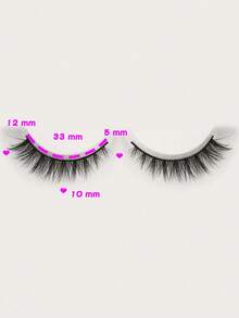 10 Pairs False Eyelashes 3D Fluffy Soft Crisscross Reusable For Festival, Party, Daily Wear No Irritating Glue - Black - View 4