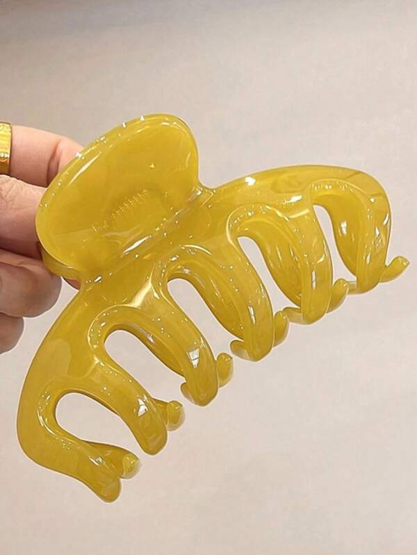 2 piezas de pinzas de pelo de mujer de gelatina azul/amarillo grandes de 4.33 pulgadas de plástico con diseño de cocodrilo, elegantes, minimalistas, adecuadas para uso diario, casual, fiesta, trabajo, viaje, pinzas de pelo, pinzas de pelo, pinzas de pelo, pinzas de pelo, pinzas de pelo, accesorios de pelo para mujer en otoño/invierno, adecuadas para atuendos de vacaciones y atuendos de verano para mujer