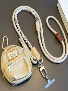 1pc Small Backpack Coin Purse Crossbody Phone Lanyard, Smartphone One Shoulder Bag Strap, Smartphone Protective Case Lanyard, Phone Accessory Keychain Phone Chain, Bag Charm Key Ring, Adjustable Long Anti-Loss Shoulder Strap With Universal Phone Patch, Storage Small Items Travel Accessory Halloween - Multicolor - View 5