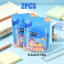 1 Set Cute Cartoon Mini Stapler Set With Staples, Portable Pocket Stapler For Student School Office Binding Stationery - Color Style Randomized - View 9