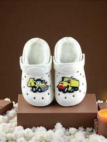 Winter Children's Clogs Are Cute, Fashionable, And Comfortable For Indoor And Outdoor Wear, With Plush Insulation For Warmth - Beige - View 12