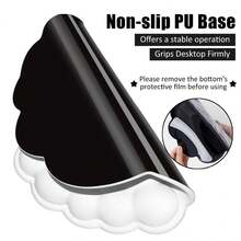 1pc Cloud-Shaped Ergonomic Wrist Rest Mouse Pad, Memory Foam Filled, Leather Surface, Waterproof & Anti-Slip PU Bottom, Slow Rebound Wrist Support Cushion, Relieves Wrist Fatigue, Easy To Clean, Cute Office Gaming Home Desktop Accessory - View 7