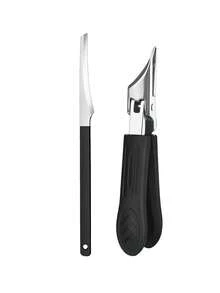 1 Set Thick Nail And Inlaid Nail Trimmer, Heavy Duty Stainless Steel High Precision Nail Clipper With Safety Soft Grip Handle And Ultra-Sharp 25° Beveled Blade, Designed For Elderly, Anti-Splatter Nail Clipper - A - View 10