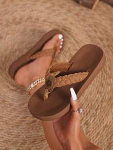 Women Athletic & Outdoor Sandals & Slides - Dark Brown and Caramel - View 1