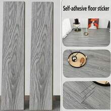 [PVC Floor Stickers]30pcs PVC Faux Wood Floor Stickers, Self-Adhesive Waterproof Wood Grain Floor Stickers, Easy To Modify, Suitable For Living Room, Bedroom, Kitchen, Hallway Tile Floor Renovation And Home Decor. - Floor Stickers - View 9