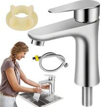 Einhebel-Kaltwasserarmatur zur Montage auf dem Waschtisch, G3/8, Badezimmerarmatur, Küchenarmatur, Balkonarmatur, Wäschearmatur, rostfreie moderne Haushaltsarmaturen - A - Übersicht 1