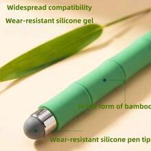 Creative Bamboo Capacitive Pen For Mobile Phones, Tablets, And General Drawing And Handwriting Use. Touch Pen For General Writing. - Green - View 7