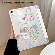 Dog, House, Rabbit, Shopping Cart Pattern Painted Effect Tablet Protective Case With Stand, Compatible With Honor 8/9/10/X8/X8A/X9/X8Pro/X9Pro, MatePad SE 11 Inch/MatePad 11 Inch/11.5 Inch/MatePad Pro, Apple 10th/11th Gen 2025 (A16), Galaxy Tab A7/A9 And Other Popular Models - Style 7 - View 1