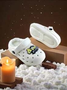 Winter Children's Clogs Are Cute, Fashionable, And Comfortable For Indoor And Outdoor Wear, With Plush Insulation For Warmth - Beige - View 4
