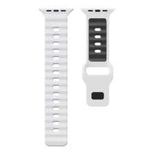 1pc Two Tone Sports Silicone Watch Strap Compatible With Apple Watch Ultra 3/2 49mm Series 11/10/9/8/7/6/5 SE 42/44/45/46mm Replacement Wrist Band - 42/44/45/46/49mm - View 8