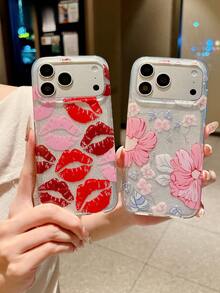 KOOLIFE Minimalist And Adorable Sparkly Print Pattern Phone Case, Compatible With Apple 18/17/16/15/14/13/12/11 Series. Simple Style, Elegant And Adorable, Suitable For Both Men And Women. - Flower - View 3