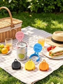 1pc Portable Can Lid Protector, Dust-Proof Sealing Cover For Carbonated Drinks, Beer And Soft Drink Cans, Reusable Flip-Top Hygienic Can Lid, Fun Cartoon Style, Suitable For Kitchen, Home, Cafe, Restaurant, Party, Picnic And Travel - View 4