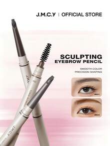 J.M.C.Y He Shou Wu Eyebrow Pencil, No-Sharpening, Long-Lasting, Waterproof, Non-Fading, Defined Strands, Wild Eyebrow Look For Women - #E03 DEEP FOREST BROWN - View 1