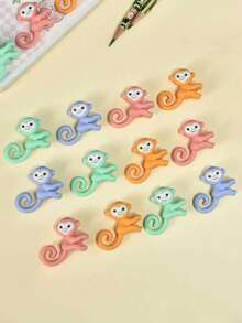 24pcs Mini 3D Cute Monkey Pencil Erasers, Monkey Erasers, Hanging Pencil Erasers, Suitable For Classroom Rewards, Party Favors, Back To School Gifts And Friend Exchange - Monkey Eraser - View 9