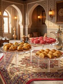 Clear Acrylic Dessert Stand Round Pastry Display Rack For Baklava Wedding Party - Clear - View 3