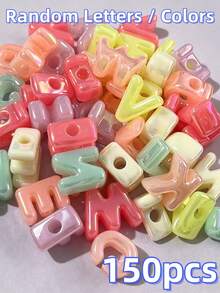 20/50pcs Random Style Acrylic Colorful Letter Beads, Includes 26 Creative English Letters (Upgraded Version), DIY Beading Accessories, Suitable For Making Bracelets, Necklaces, Keychains, Pet Collars And Other Jewelry - Multicolor - View 33