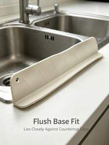 1pc Kitchen Faucet Splash Guard Silicone Mat, Green And White Optional, Sink Countertop Anti-Stain Drainage Pad, Anti-Water Accumulation Waterproof Design, Easy To Wipe Surface, Suitable For Kitchen Sink Faucet And Cookware Area - View 8