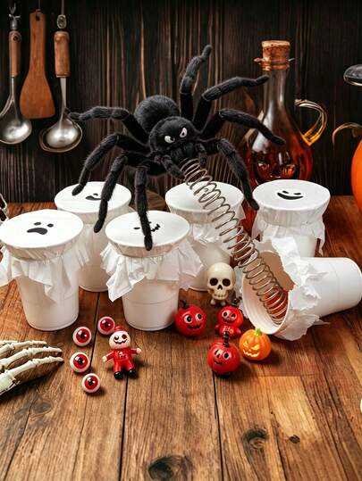40/10sets Halloween Punch Game Set, Autumn Shot Game Party Decorations DIY Prize Punch Box, Outdoor Fun Game, Party Gift Supplies, Indoor Activity, Halloween Activity Party Props,Activity Game