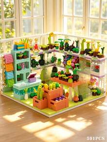639 Pieces Mini Kitchen Miniature Model Building Set, Simulating Stove, Refrigerator, Cabinet Furniture Building Blocks, Mini Cooking Utensil Accessories, Adult Leisure Handicraft Hobby Puzzle, Exquisite Miniature Living Environment Set - Multicolor - View 13