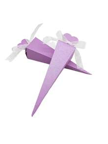 10pcs Elegant White Kraft Paper Cone Gift Boxes With Ribbon - Perfect For Weddings, Birthdays, Baby Showers, Communion, Graduations And Christmas - Ideal For Small Snacks And Party Favors | Ribbon Tied Cone Boxes | Paper Party Favor Boxes - Multicolor - View 6