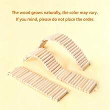 1pc Solid Wood Natural Wood Fence Bendable Hamster Ladder Bridge, Multiple Sizes S-XL 28-62cm Flexible DIY Fence Cage Interior Decoration Toy, Suitable For Hamsters, Guinea Pigs, Parrots And Other Small Pets, Small Animal Fence Cage - one-size - View 6