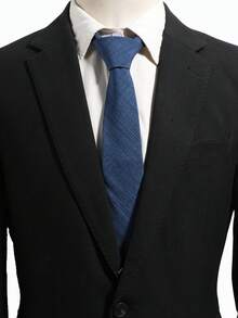 1pc Japanese Style Matte Faux Linen Texture Solid Color Student Business Versatile Shirt Tie Accessory - Multicolor - View 6