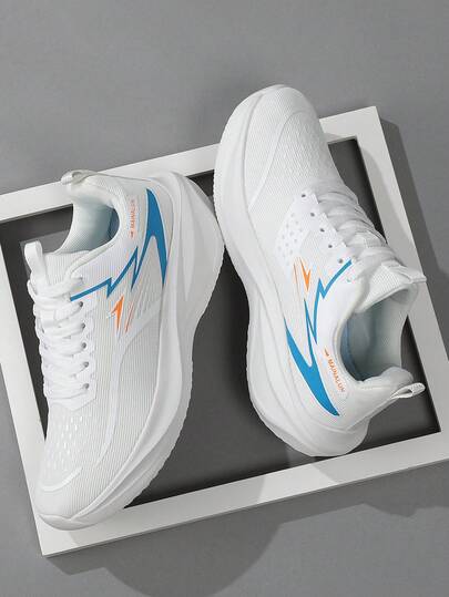 Men's Sports Shoes, Fitness Tennis Shoes, Fashion Mesh Athletic Shoes, Lightweight Sports Fitness Running Casual Shoes, Comfortable Sports Shoes, White Valentine's Day Style, 2026 Outdoor Sports Super Popular Jogging Shoes