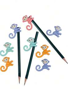 24pcs Mini 3D Cute Monkey Pencil Erasers, Monkey Erasers, Hanging Pencil Erasers, Suitable For Classroom Rewards, Party Favors, Back To School Gifts And Friend Exchange - Monkey Eraser - View 7