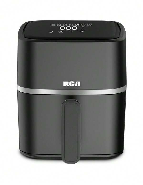 RCA Digital Air Fryer RC-114, 2.8 L, Touch Panel, Black, Temperature 80–200 °C, 60 Min Timer, Non-Stick Basket And Rack, Auto Shut-Off And Overheat Protection